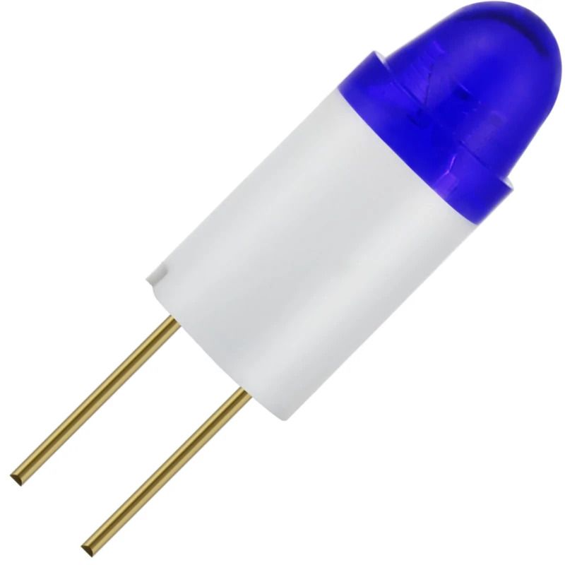 Schiefer Bi-pin LED Lamp | 0.28W 28V 10mA Blauw | 6x16mm | 10 stuks