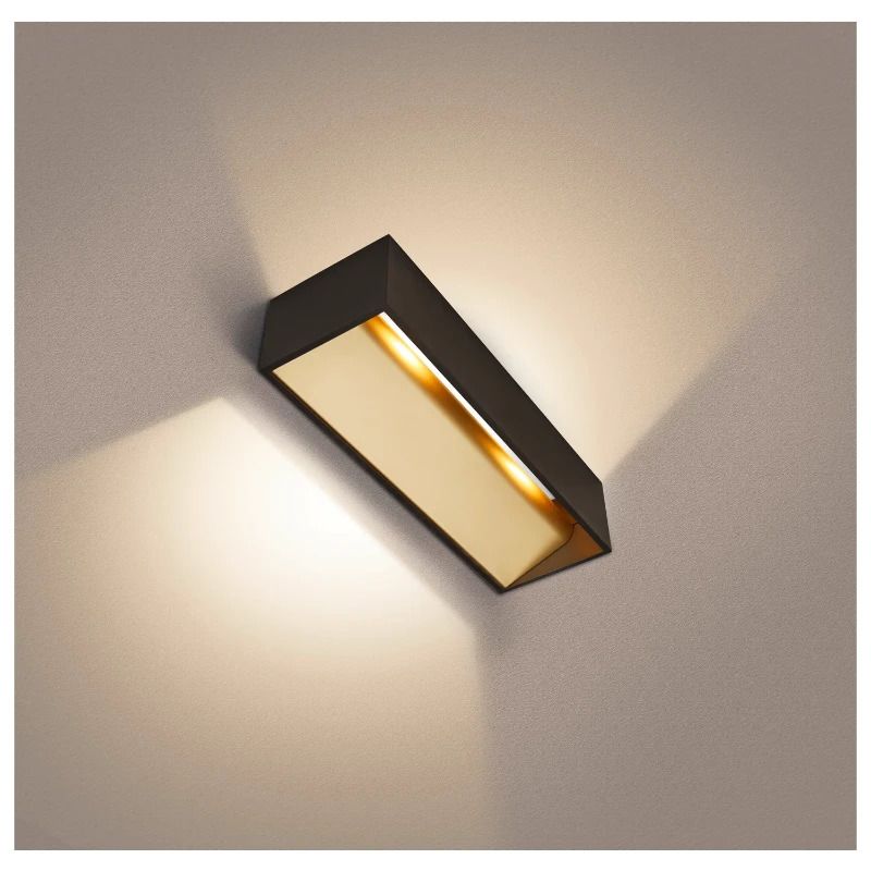 SLV LED Wandlamp | 18W 3000K 1100lm 930 | IP20 Dimbaar Zwart | LOGS