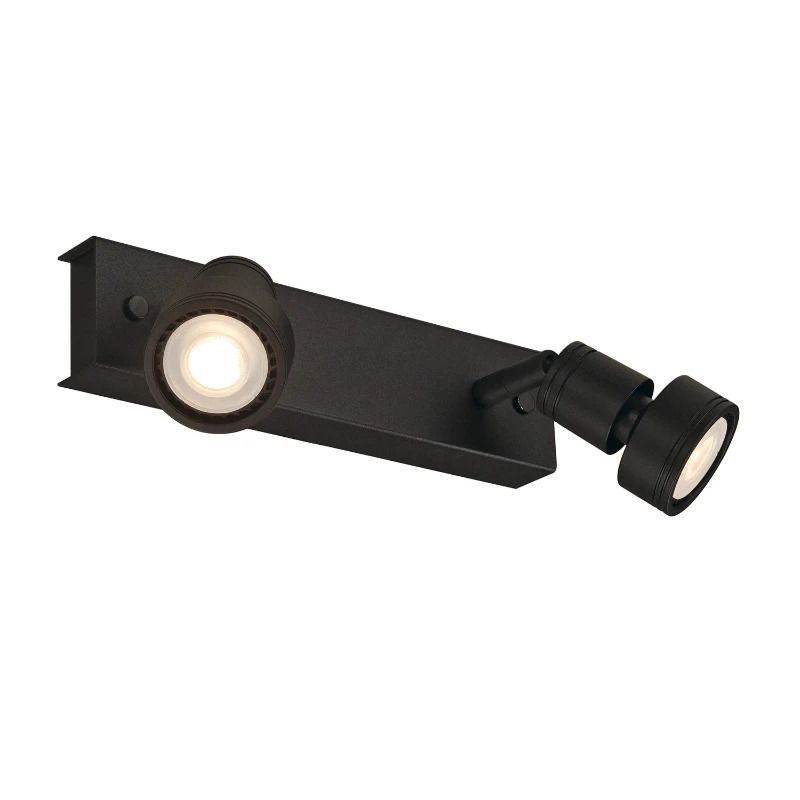 SLV LED Plafondlamp | 2X GU10 Max 50W | IP20 Dimbaar Zwart | PURI