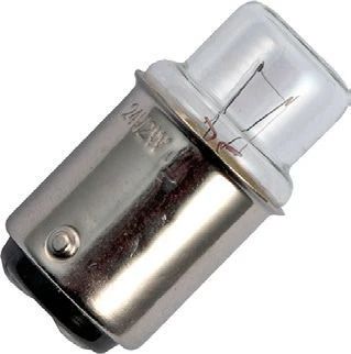 Schiefer BA15d Gloeilamp | 3W 24V 125mA 2500K | 14x30mm | 10 stuks