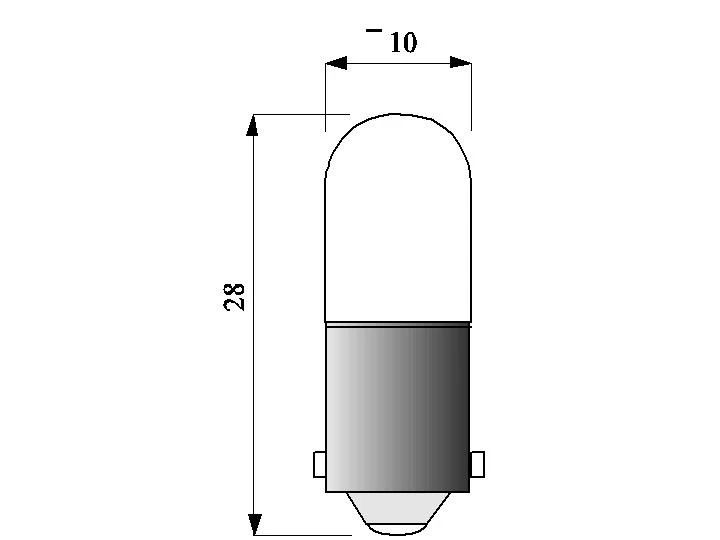 Schiefer BA9s Gloeilamp | 2W 24V 83mA 2500K | 10x28mm | 10 stuks