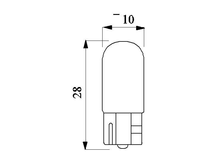 Schiefer W2.1 x 9.5d Gloeilamp | 3W 24V/30V 125mA 2500K | 10x28mm | 10 stuks