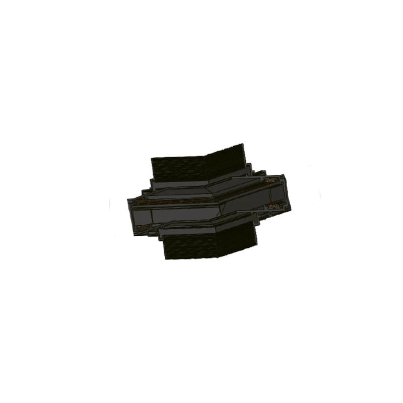 Powergear Onderdeel | 48V Track L Recessed Profile Connector Stereo White | PRO-RN135S-W