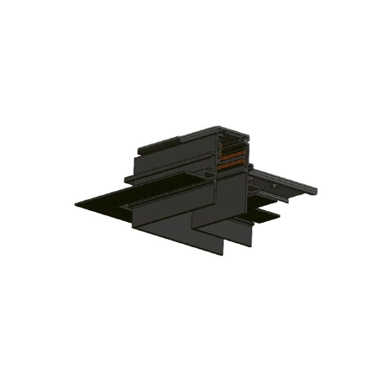 Powergear Onderdeel | 48V Track L Recessed Profile Connector Flat Left Black | PRO-RN135FL-B
