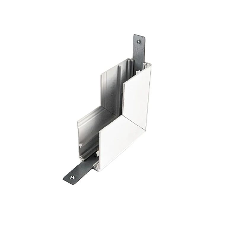 Powergear Onderdeel | 48V Track L deep profile connector stereo White | PRO-DN135S-W