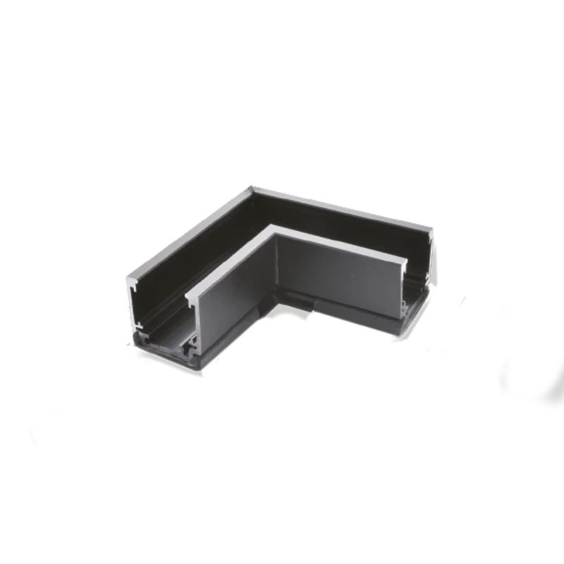 Powergear Onderdeel | 48V Track L Profile Connector Flat Right Black | PRO-N135FR-B