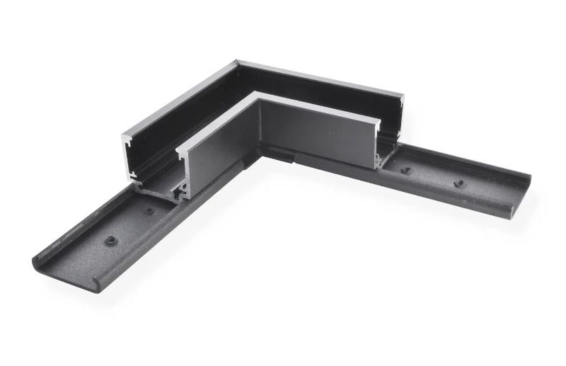 Powergear Onderdeel | 48V Track L deep profile connector flat right White | PRO-DN135FR-W