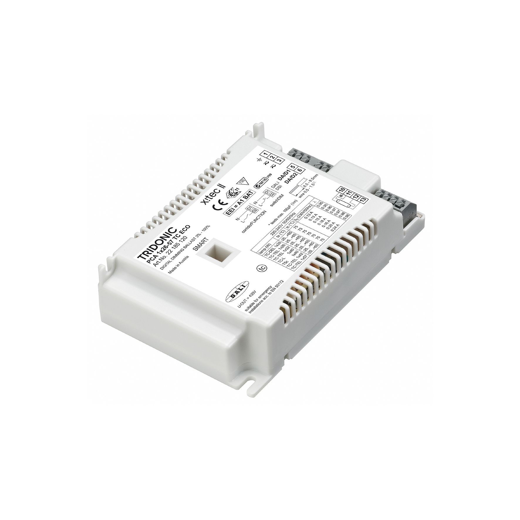 Tridonic 22185124 PCA ECO T5c PCA ECO 1x55 T5c PCA 1x55 T5c ECO x!tec II