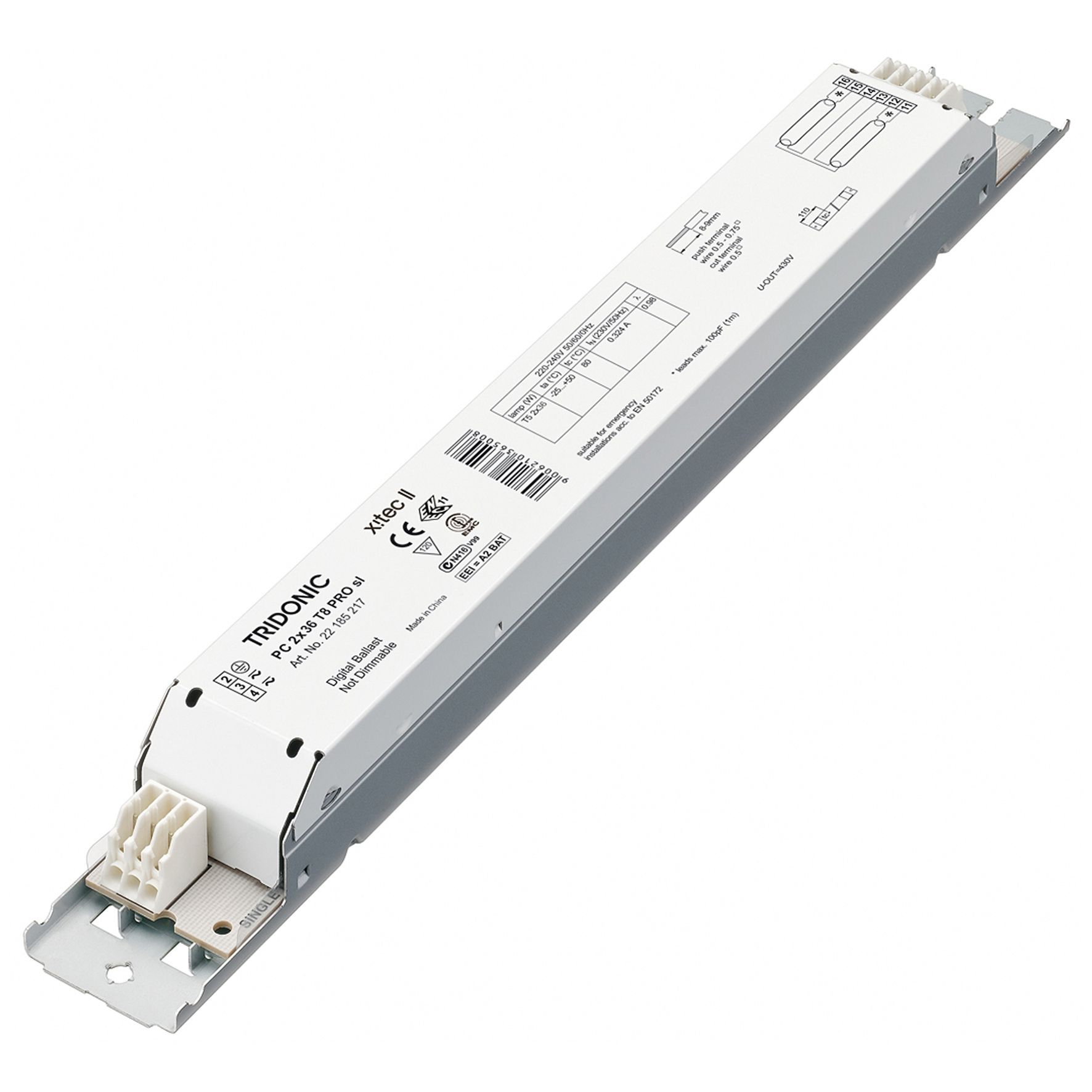 Tridonic 22185218 PC PRO T8 PC PRO 2x58 T8 sl PC PRO 2x58 T8 sl