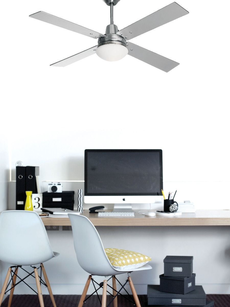 Beacon Lucci Air Quest II Indoor Plafondventilator 122CM Chroom (Met Omkeerbare Bladen) 210334