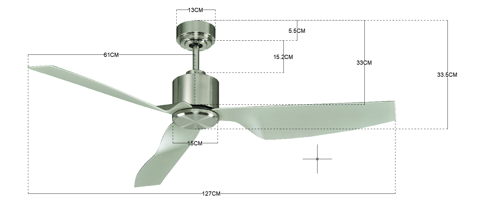 Beacon Lucci Air Airfusion climate II Indoor Plafondventilator 127CM DC Geborsteld Chroom 210525