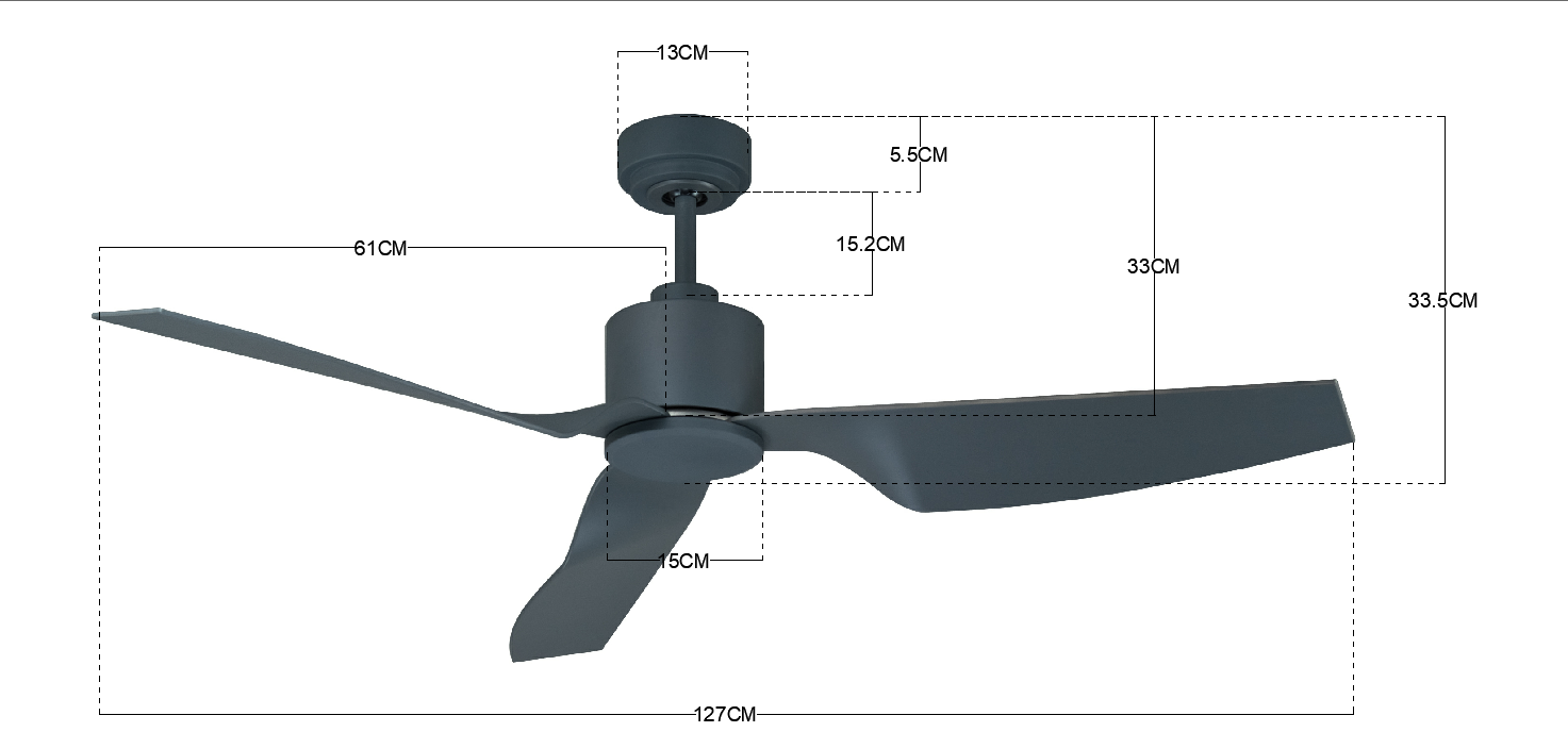 Beacon Lucci Air Airfusion Climate II Indoor Plafondventilator 127CM DC Houtskool
