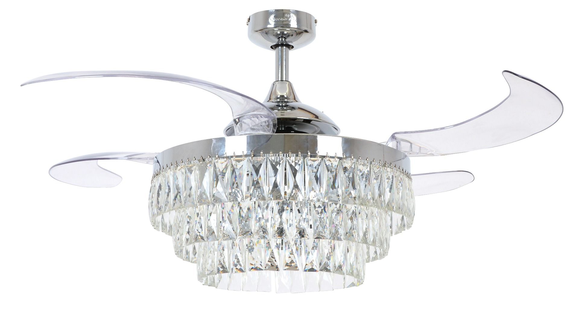 Beacon Fanaway Fanaway Veil Indoor Plafondventilator 122CM Chroom (incl. verlichting) 212923
