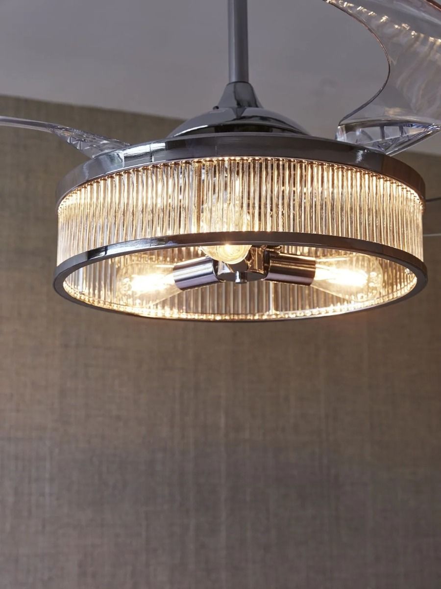 Beacon Fanaway Fanaway Corbelle Indoor Plafondventilator 121CM Chroom (Incl. Verlichting) 212929