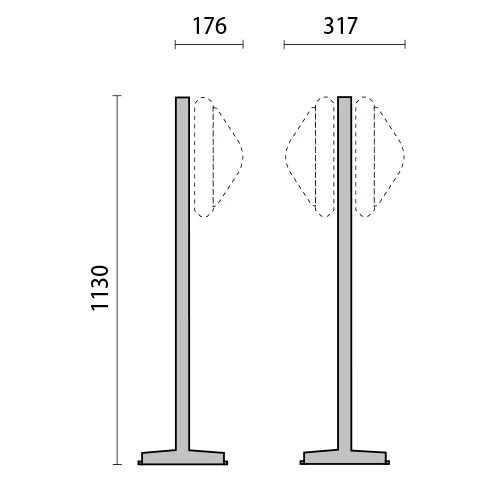 Performance in Lighting Lichtmast | SUPERDELTA MAST 33 MINI D | 113cm