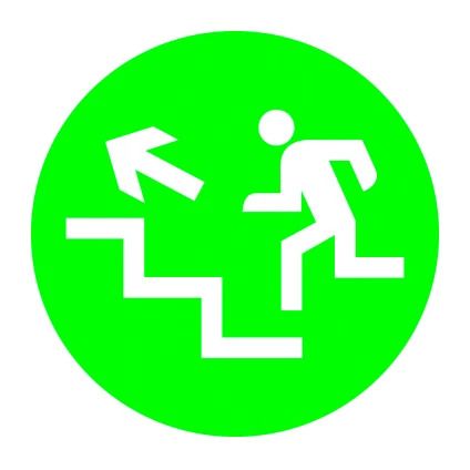 Performance in Lighting Noodverlichting Pictogram | DROP 28 PICTOGRAM TRAP BOVEN LINKS | 008353