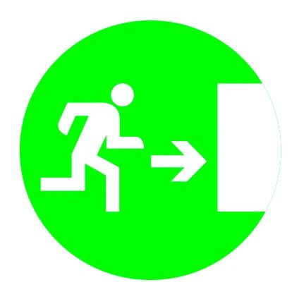 Performance in Lighting Noodverlichting Pictogram | DROP 28 PICTOGRAM UITGANG RECHTS-Pictogram DX uitgang rechts | 008350