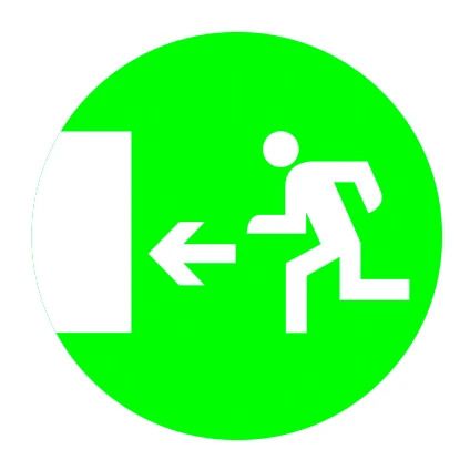 Performance in Lighting Noodverlichting Pictogram | DROP 28 PICTOGRAM UITGANG LINKS-Pictogram SX uitgang links | 008351