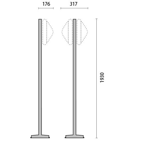 Performance in Lighting Lichtmast | SUPERDELTA MAST 33 D | 193cm