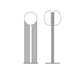 Performance in Lighting Lichtmast | SUPERDELTA/POLO/CHIP MAST DOUBLE ZWART-Dubbele mast | 89cm