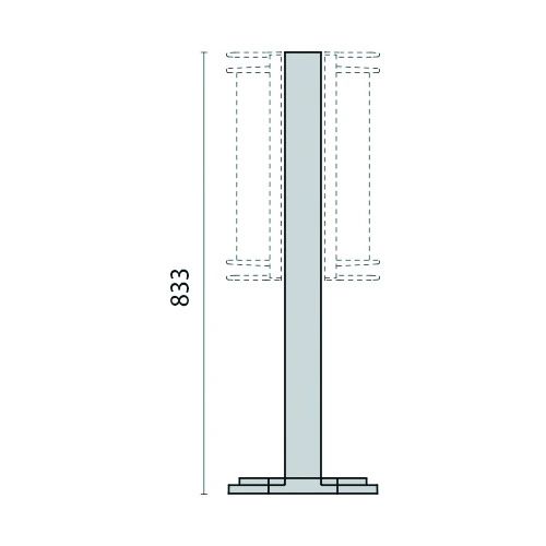 Performance in Lighting Lichtmast | NIKKO+MAST 45 H800 GRIJS-Mast 45 833 mm | 83cm