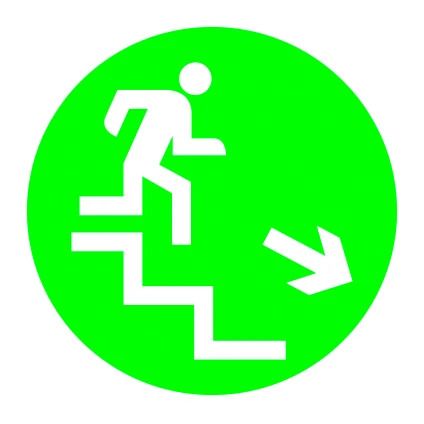 Performance in Lighting Noodverlichting Pictogram | DROP 28 PICTOGRAM TRAP BENEDEN RECHTS-B/D | 008354