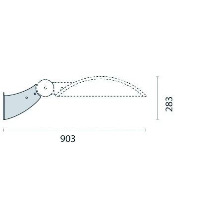 Performance in Lighting Onderdeel | KYRO AO398-96 KYRO 1 WAND STEUN-Wandbeugel L=310 mm (KYRO+1), in grijs | 14077596