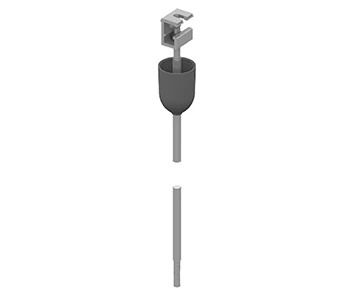 Performance in Lighting Onderdeel | OTR SUSP KIT M6 BAR 1,0M S-9000-P3-G-Plafondbeugel   M6-moer   kunstst | 310769