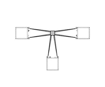 Performance in Lighting | SQUARE+1 PAALTOPBEUGEL TRIPPEL 2X90° A0308/2-90° Ø60-76MM | 14110696