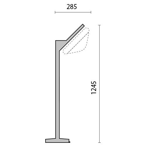 Performance in Lighting Lichtmast | SUPERDELTA MAST 33 MINI M1 | 124cm