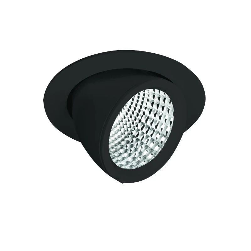 Performance in Lighting LED Inbouwspot Ø125mm | 20W 3000K 2040lm 830 | IP20 DALI Dimbaar Zwart