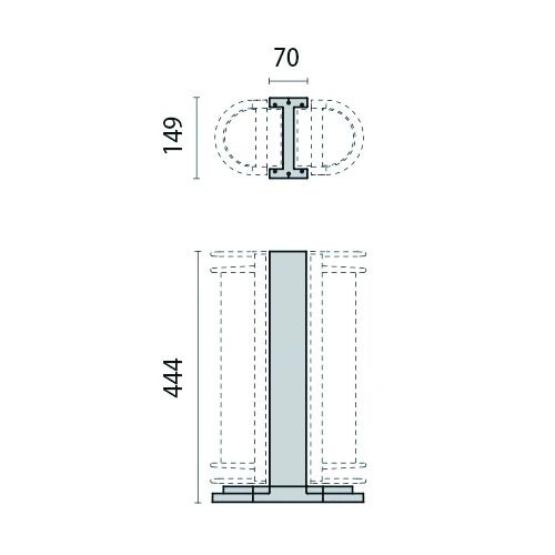 Performance in Lighting Lichtmast | NIKKO+MAST 45 H410 GRIJS-Mast 45 444 mm | 44cm