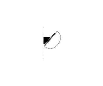 Performance in Lighting Onderdeel | CHIP BEUGEL 40° ZWART-Wandbeugel inc. 40° | 000502