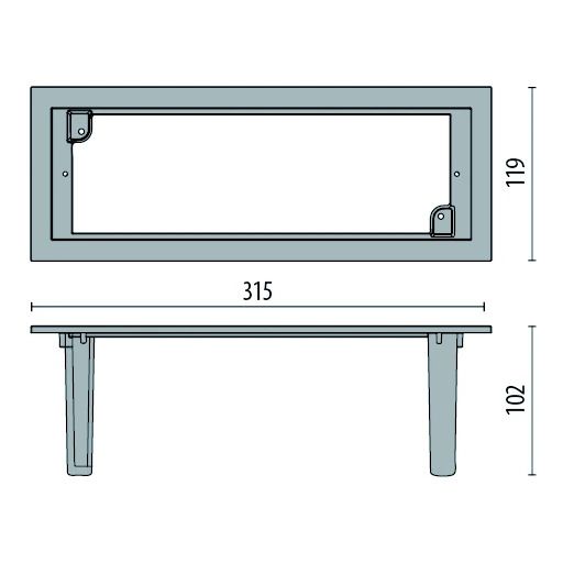 Performance in Lighting Onderdeel | INSERT+2 ADAPTER WIT tbv oude inbouwdoos-Adapter INSERT+ 2 (achteraf k | 310487