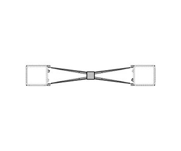 Performance in Lighting | SQUARE+2 PAALTOPBEUGEL DUBBEL 180° A0363/2-96 Ø60-76MM | 14111496