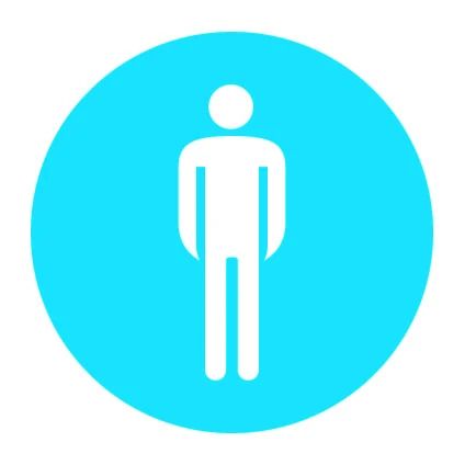 Performance in Lighting Noodverlichting Pictogram | DROP 22 PICTOGRAM HEREN(MAN BLAUW)-Pictogram heren | 008344