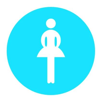 Performance in Lighting Noodverlichting Pictogram | DROP 22 PICTOGRAM DAMES(VROUW BLAUW)-Pictogram dames | 008345