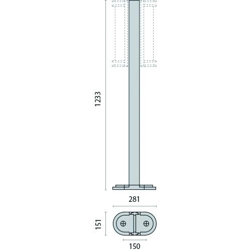 Performance in Lighting Lichtmast | NIKKO+45 MAST H1200 ANTRACIET-Mast 45 1233 mm