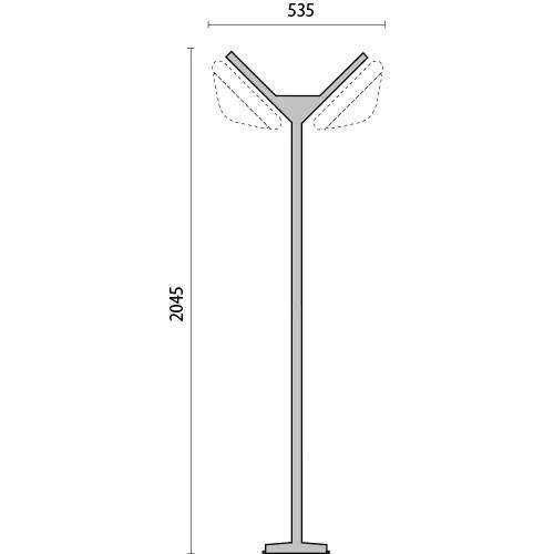 Performance in Lighting Lichtmast | SUPERDELTA MAST 33 M2 | 204cm
