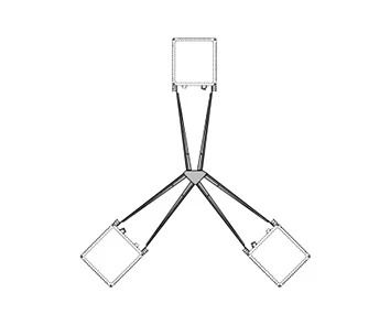 Performance in Lighting | SQUARE+1 PAALTOPBEUGEL TRIPPle 3X120° A0308/2-120° Ø60-76 | 14110796