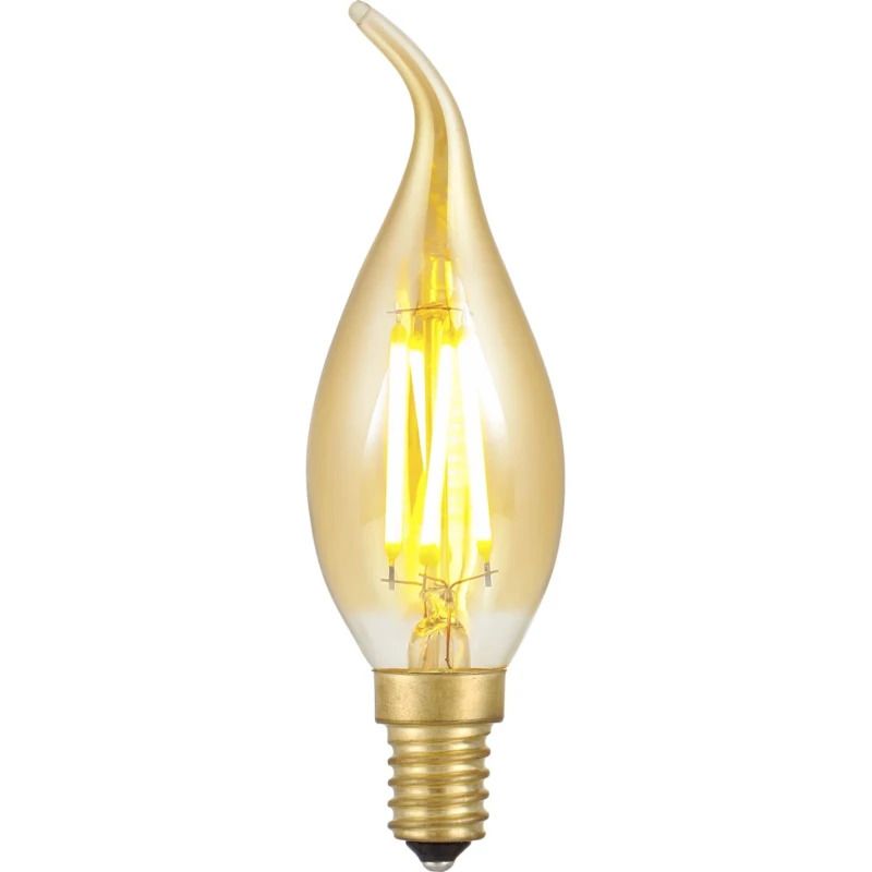 SPL E14 LED Kaarslamp | 4W Goud 2500K 220V/240V 825 | 360° Dimbaar