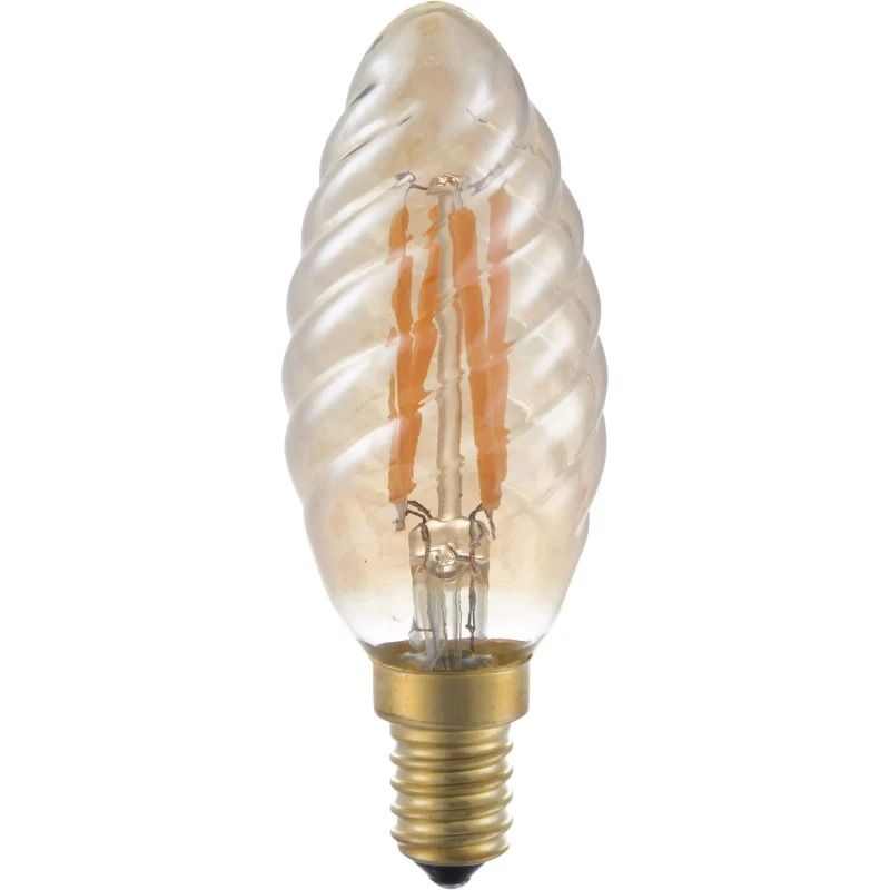 SPL E14 LED Kaarslamp | 4W Goud 2200K 220V/240V 922 | 360° Dimbaar