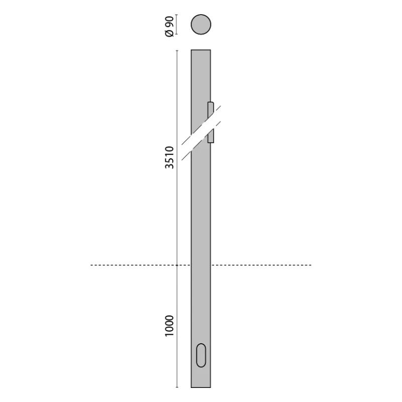 Performance in Lighting Onderdeel | SYSTEMPARK MAST A0475/304 5+1 MTR/D90 RVS | 14099004