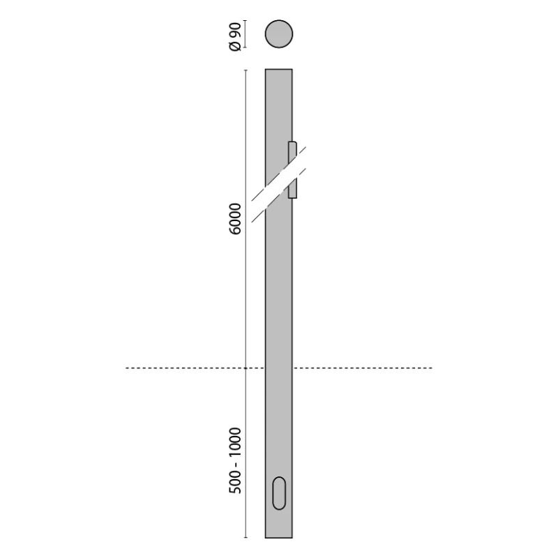 Performance in Lighting Onderdeel | SYSTEMPARK MAST A0475/304 6+1 MTR/D90 RVS | 14099104