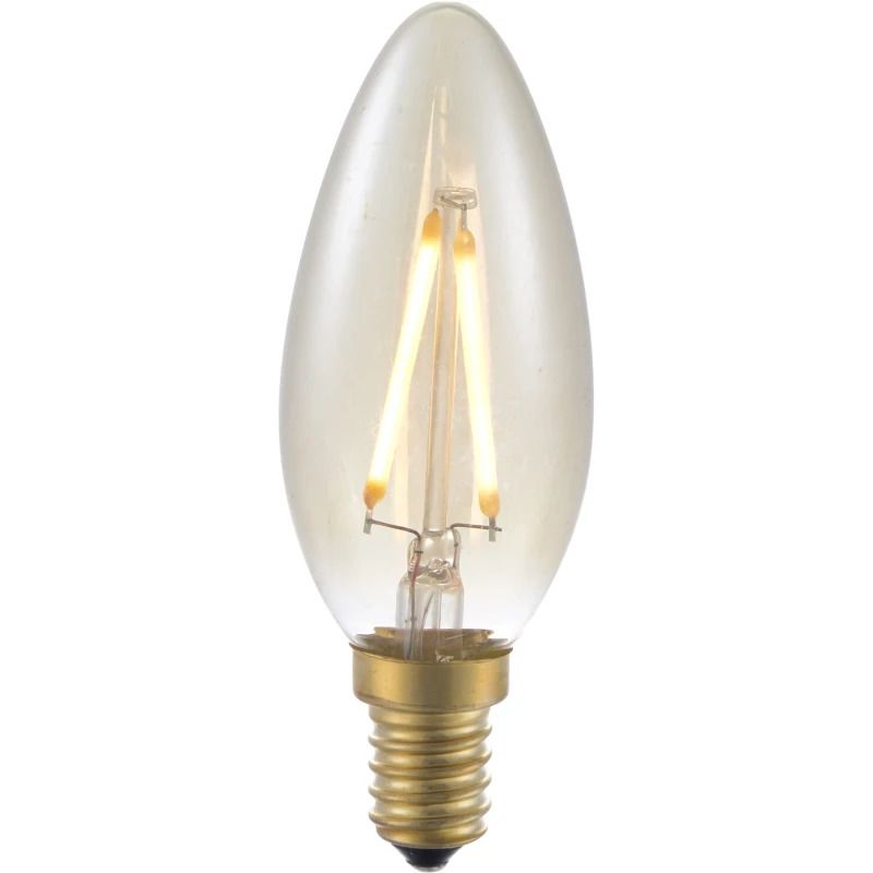 SPL E14 LED Kaarslamp | 2W Goud 2200K 220V/240V 922 | 360° Dimbaar
