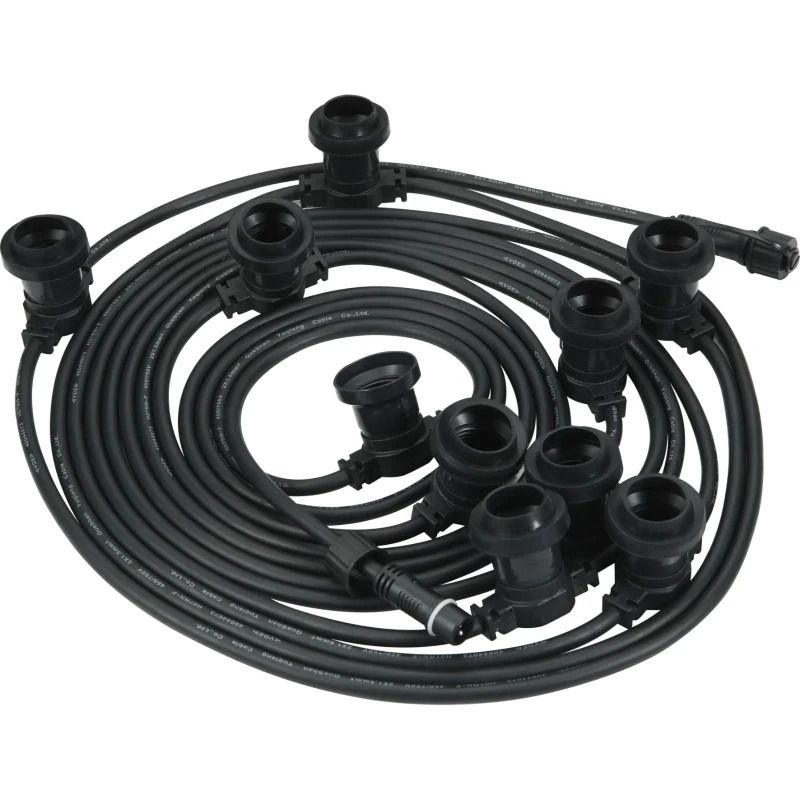SPL Prikkabel | 10X E27 IP44 Max 1500W | 10 Meter