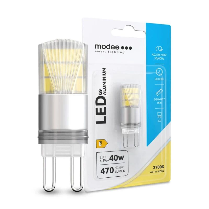 100x Modee LED Steeklamp G9 | 4.2W 2700K 220V/240V 827 470Lm | 300°