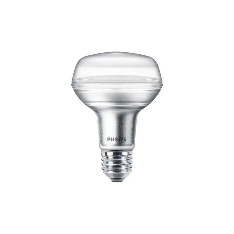 6x Philips E27 R80 LED Reflector | 9W 2700K 220V/240V 827 | 670lm 36° Ø80mm Dimbaar