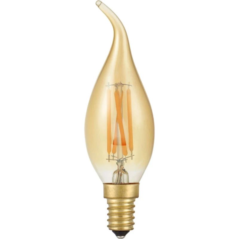 SPL E14 LED Kaarslamp | 4W Goud 2500K 220V/240V 825 | 360° Dimbaar