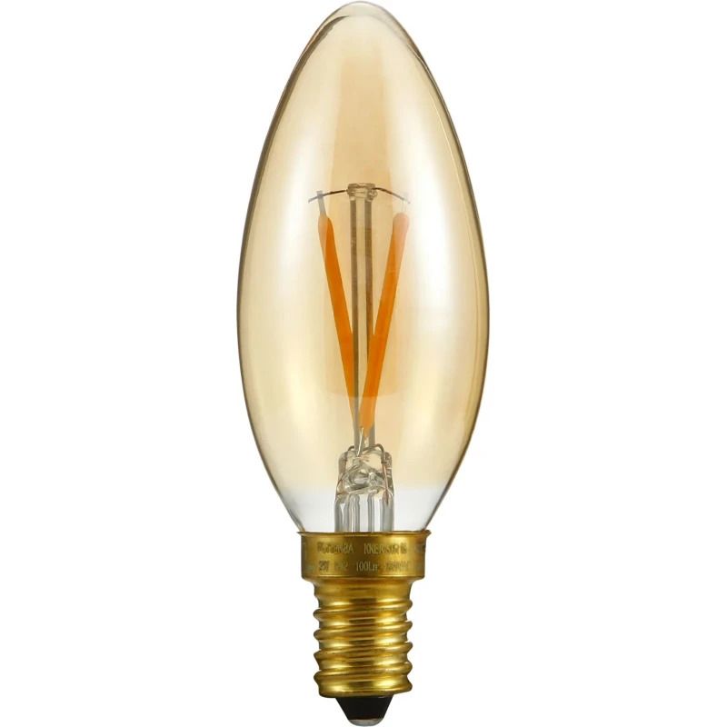 SPL E14 LED Kaarslamp | 2W Goud 2200K 220V/240V 922 | 360° Dimbaar